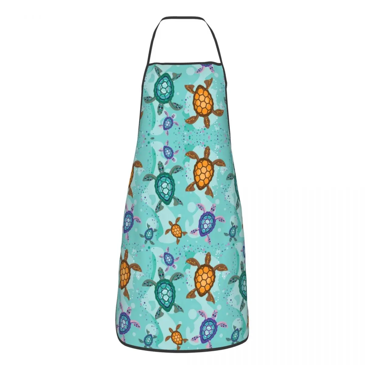 Custom Bib Ocean Sea Turtle Apron Men Women Unisex Adult Chef Cooking Kitchen Tablier Cuisine Painting