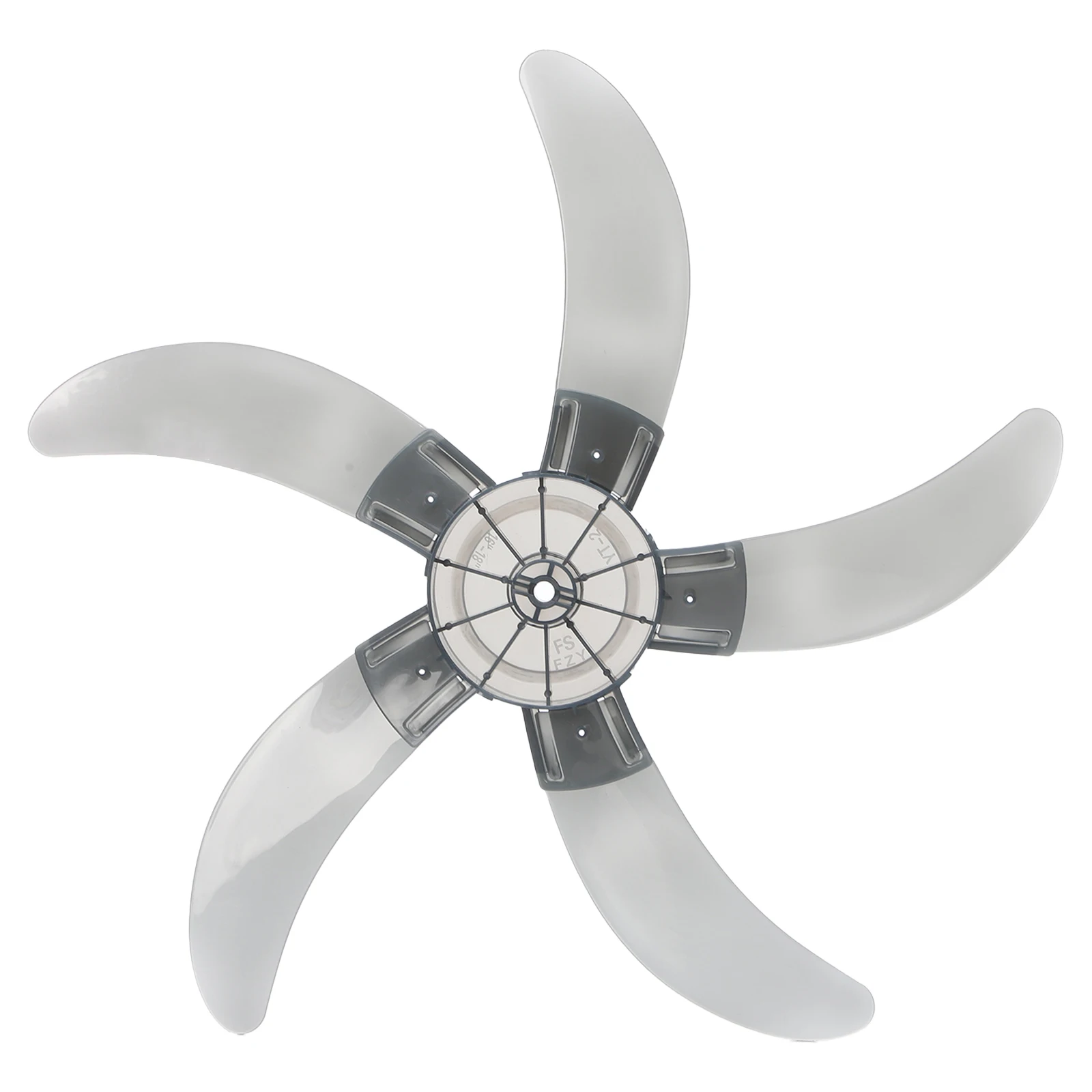 18 Inch Five Leaves Plastic Fan Blade with Nut Cover Screws for Household Standing Pedestal Electric Fan Table Fanner Accessorie