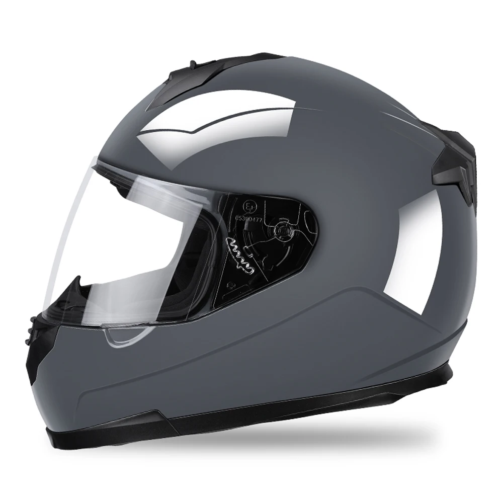 

Cement Grey Breathable Motorcycle Helmets Anti-Fall Head Protection Wear-Resistant Motorcycle Accessories Full Face Biker Helmet