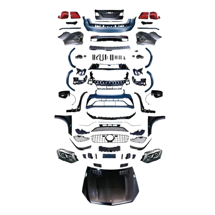 Body Kit for - 2006-2012 GL X164 Upgrade to 2019 GLS X166  Bumper Grille Diffuser Pp Material Fender Hood