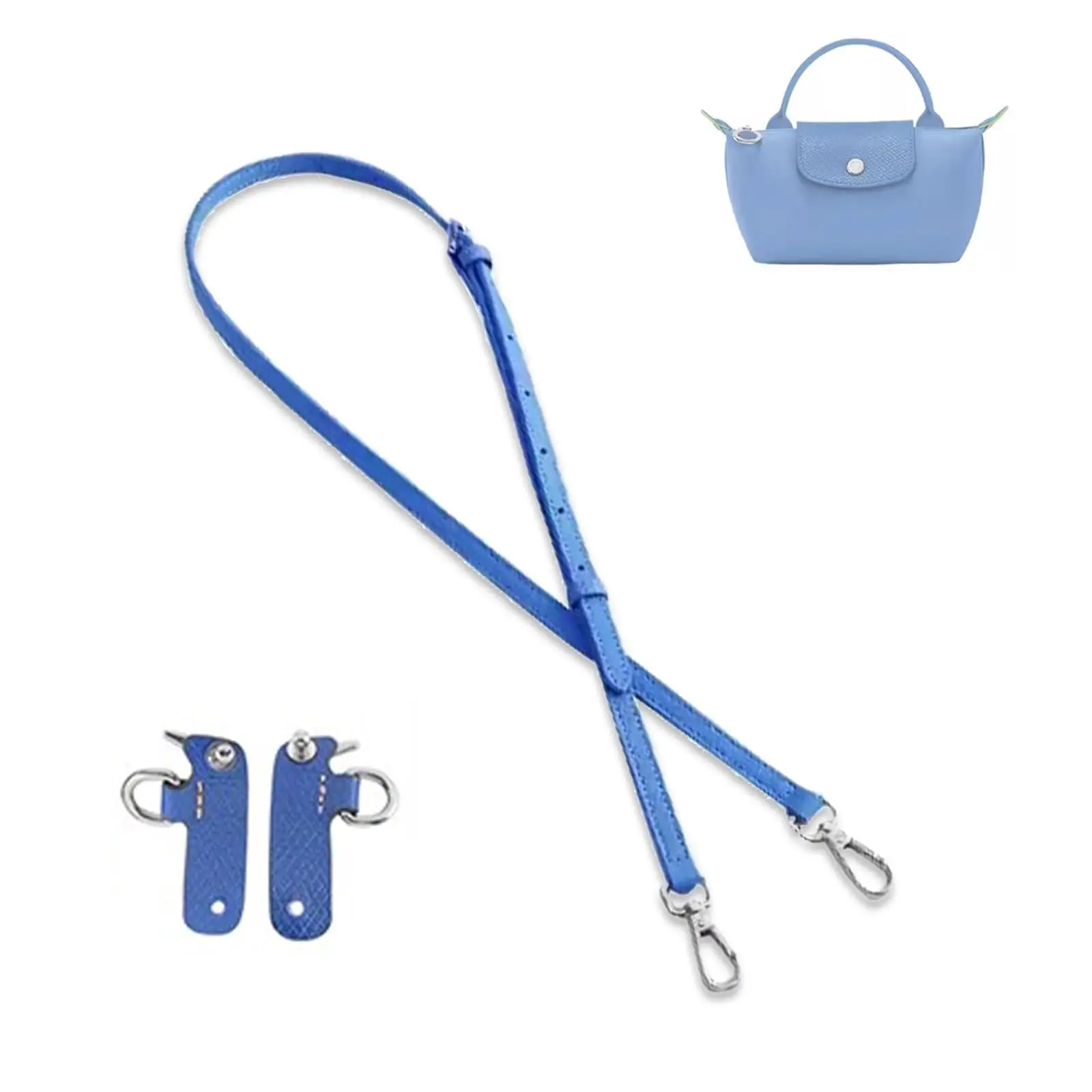 HOLIN Leather Bag Shoulder Strap Replacement Cross body Adjustable Conversion Kit Fit for Mini Pouch