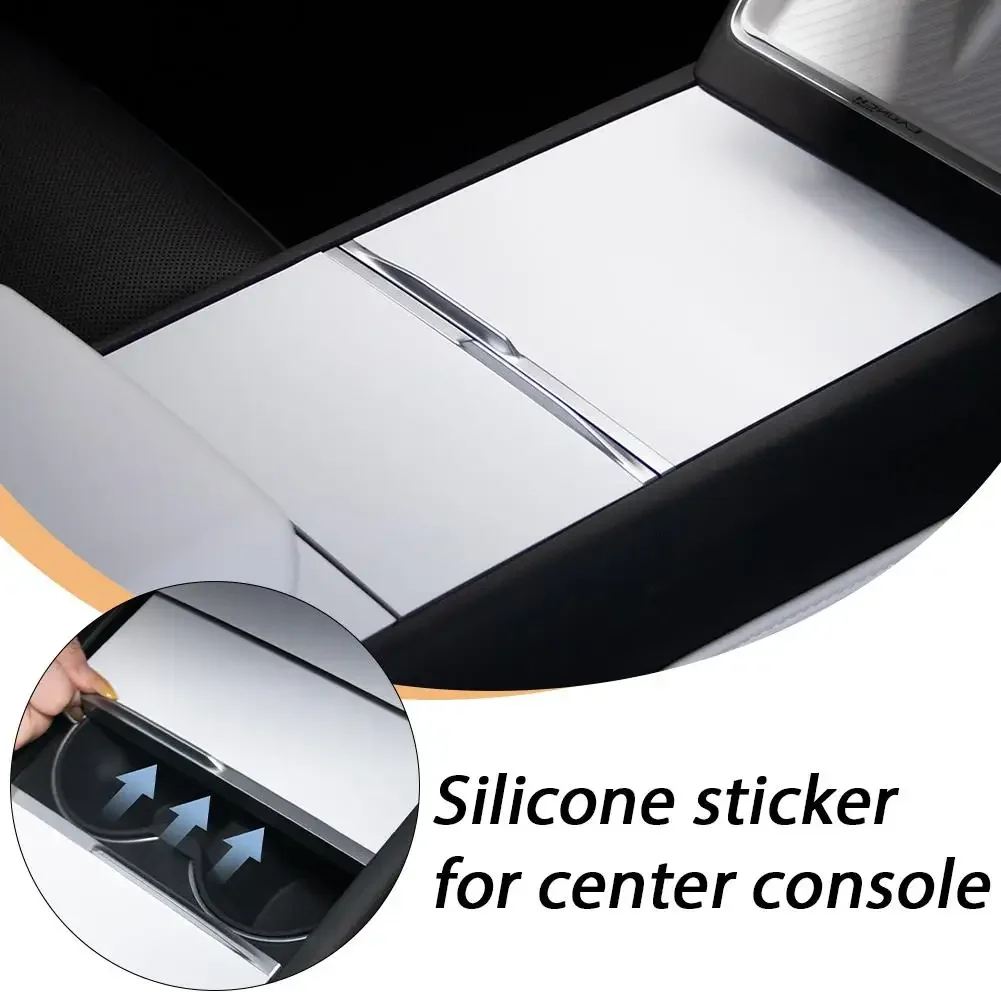 For Tesla Model 3/Y/YL Central Control Panel Silicone Static Protection Sticker Anti Scratch Car Interior Accessories