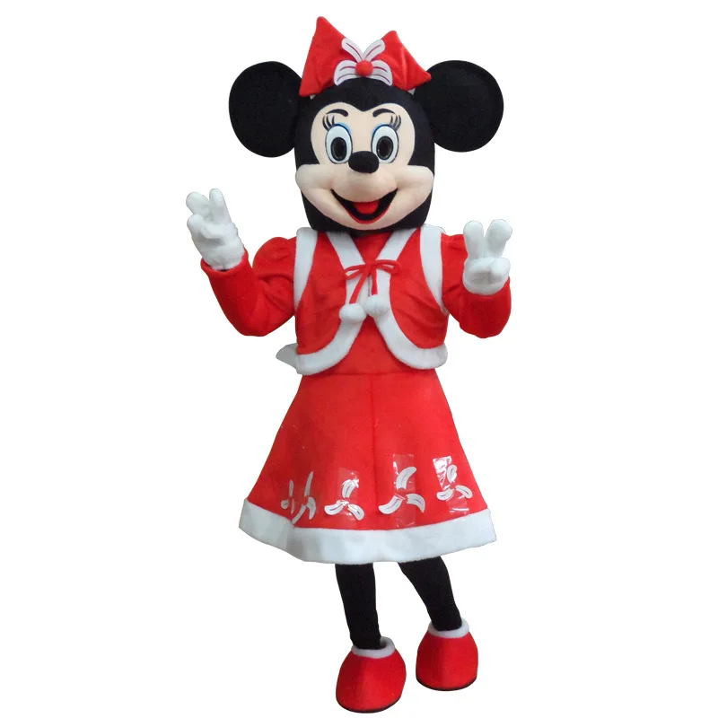 Boże narodzenie Minnie Mickey Mouse kostium maskotka Disney Cartoon garnitury Cosplay reklama przebranie Christmas Party wykonaj rekwizyty