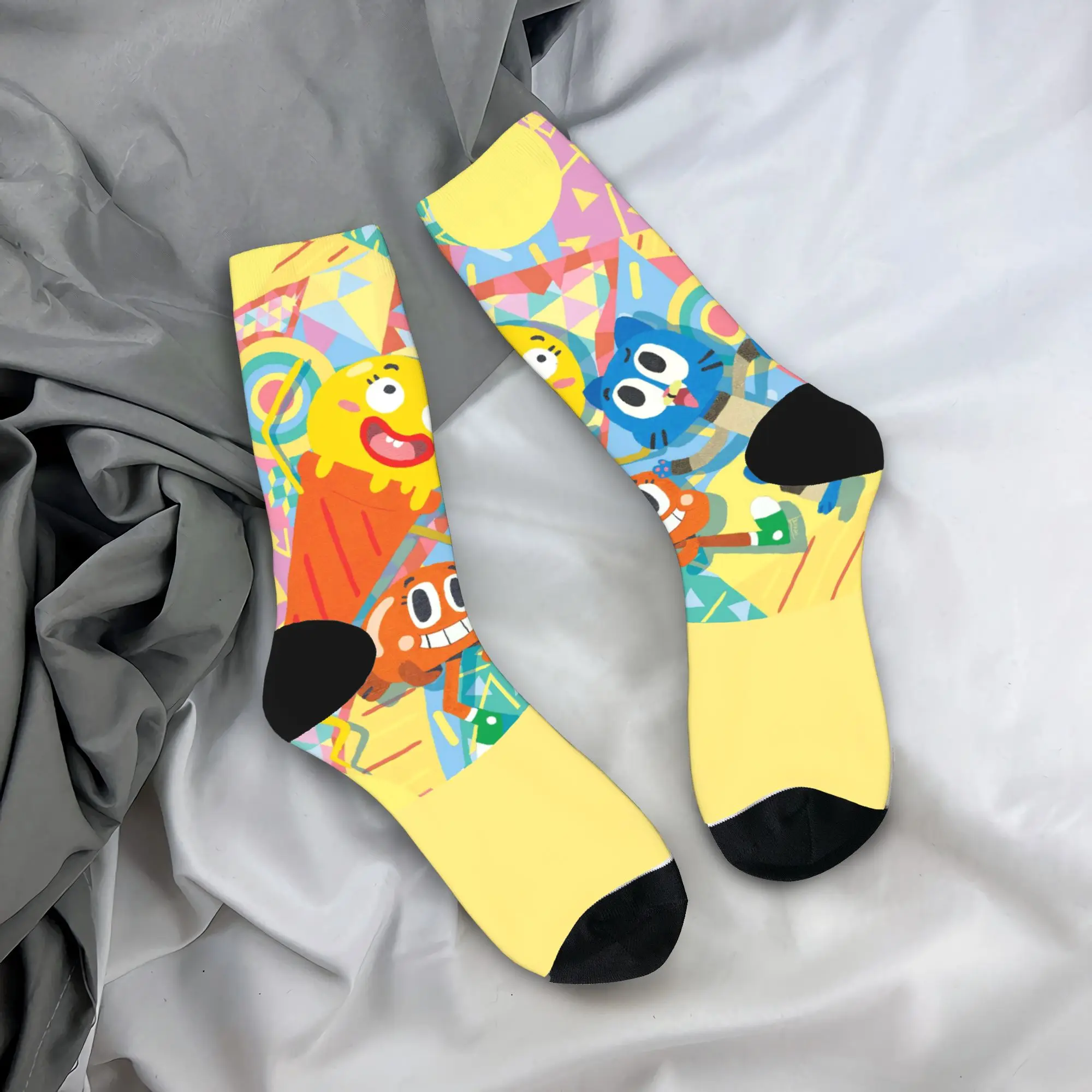 The-Amazing World G-Gumballs Stockings Men  Socks Breathable Funny Socks Autumn Climbing Anti-Slip Pattern Socks Gift Idea