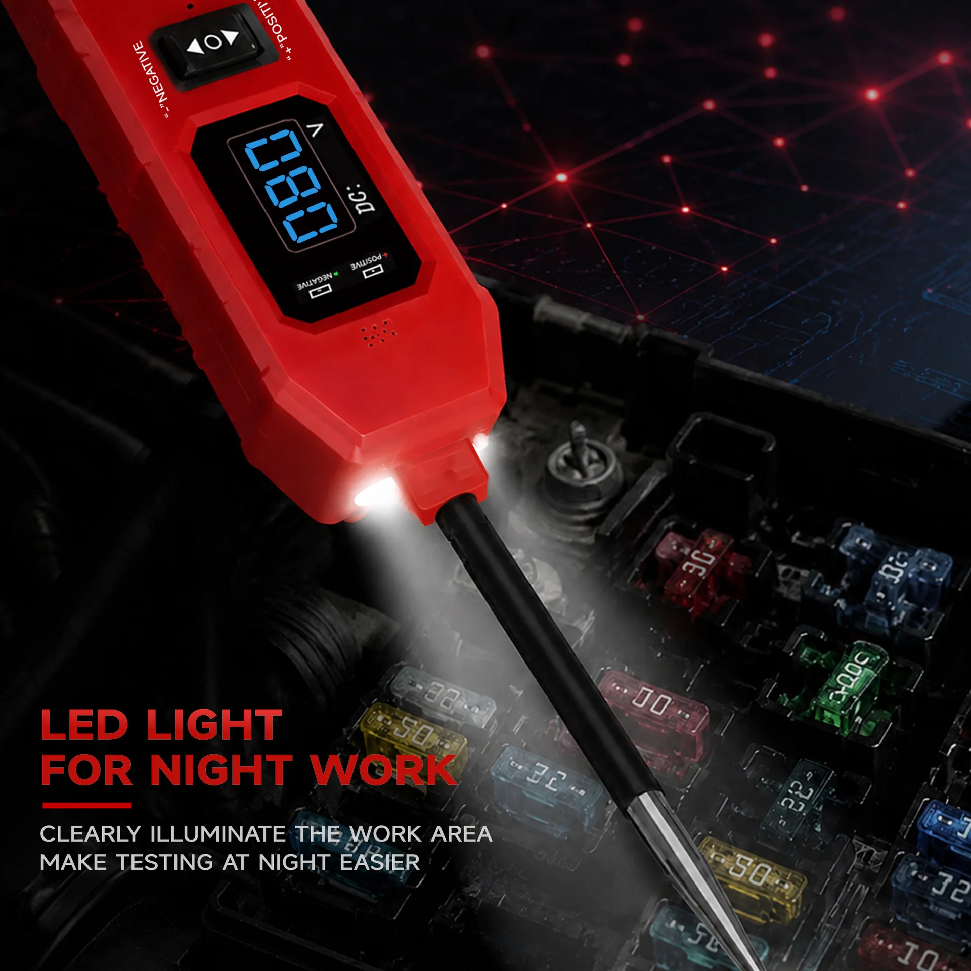 DW833 2 IN 1 Auto Circuit Tester Car Relay Tester Voltage Display LED Light Universal 12V /24V Automotive Electronic Relay Test - view 5