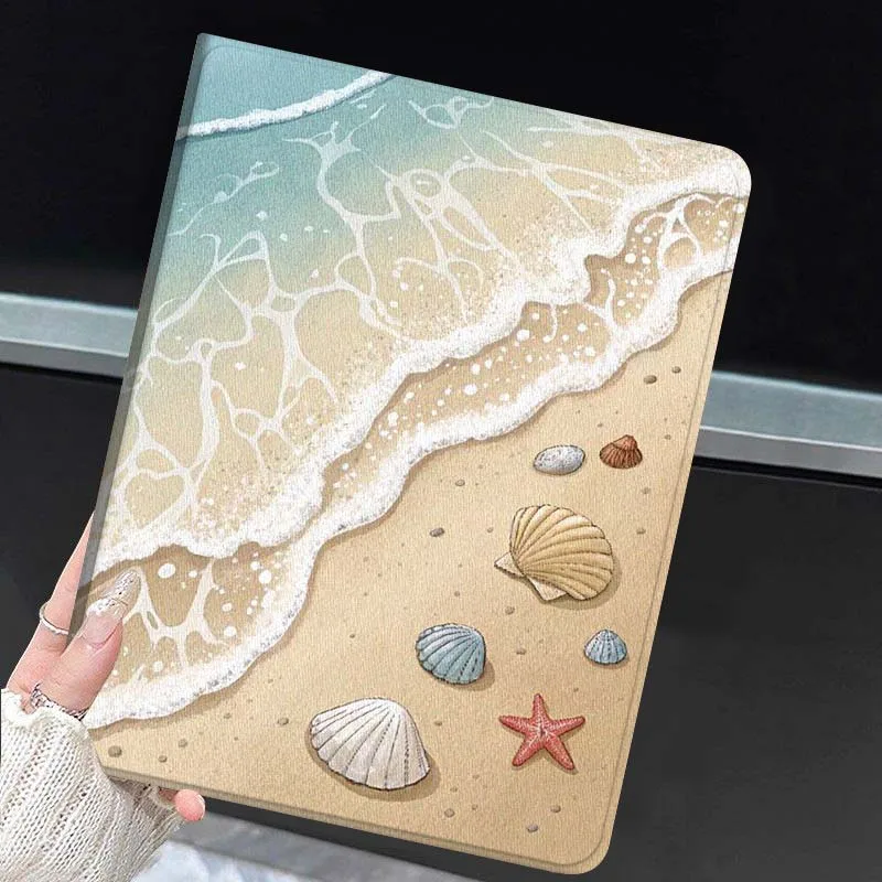 Beautiful Starfish Pattern Popular For Huawei MediaPad MatePad Honor Pro V6 9 V8 X9 X 10 13.3 11 Inch Pen Tray Tablet Case