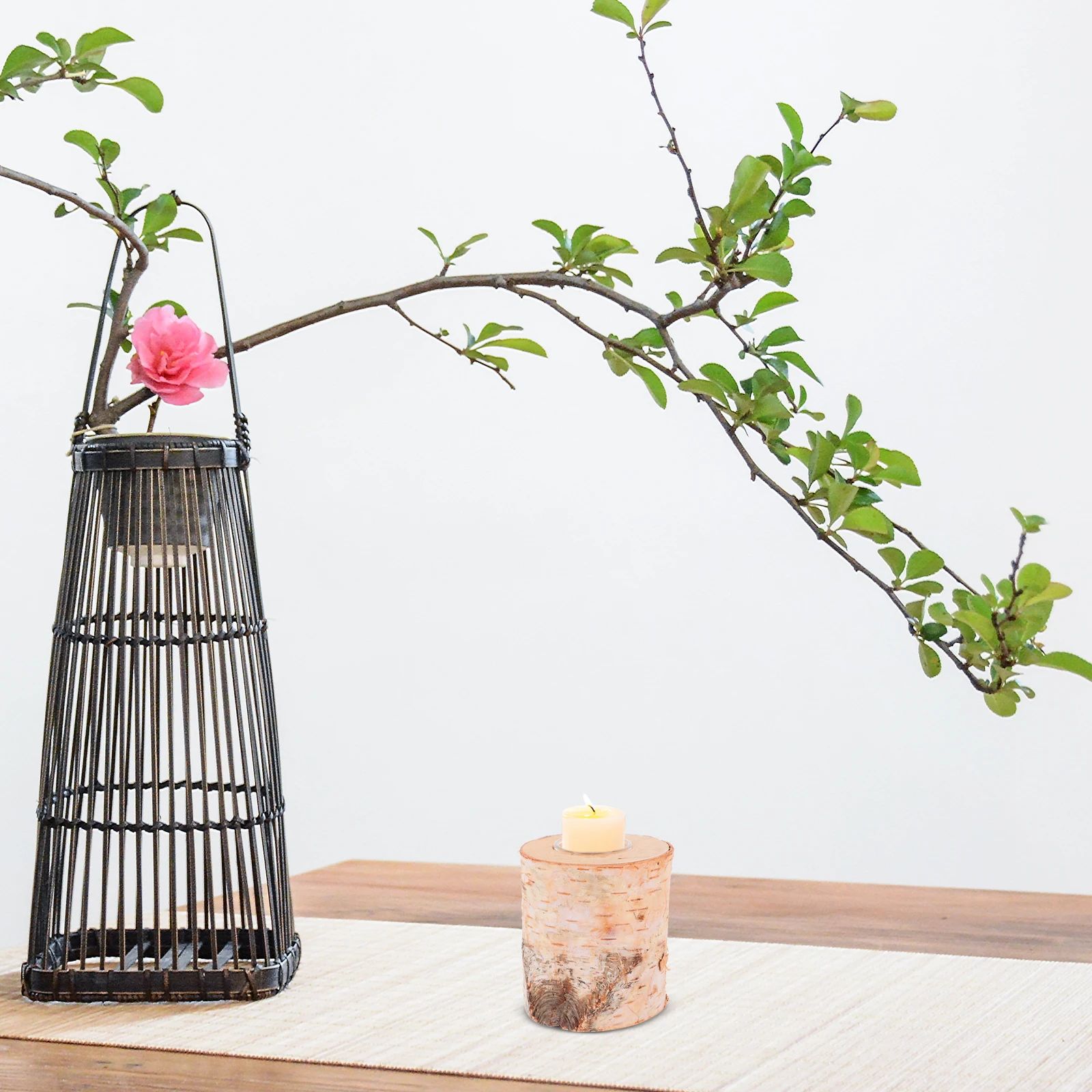 

Wooden Stump Holder Coffee Table Decor Home Household Farmhouse Holders Stand for Pillar Candles