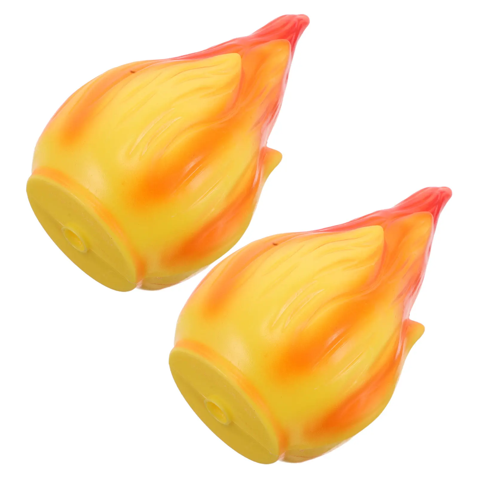 2Pcs Flame Lamp Shade Replacement Outdoor Solar Lamp Cover Decorative Realistic Flame Effect for Garden Pool Patio