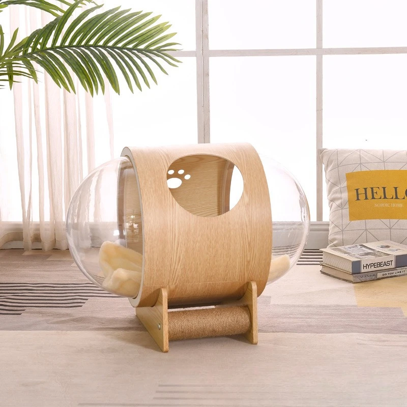 

Internet celebrity cat climbing frame cat litter transparent creative litter delivery room acrylic cylinder house