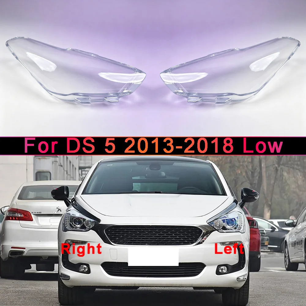 

Car Front Headlight cover 2013-2018 For DS 5 Low Car Accessories Headlight Cover Shade Lampshade Lens Headlamp Shell Plexiglass