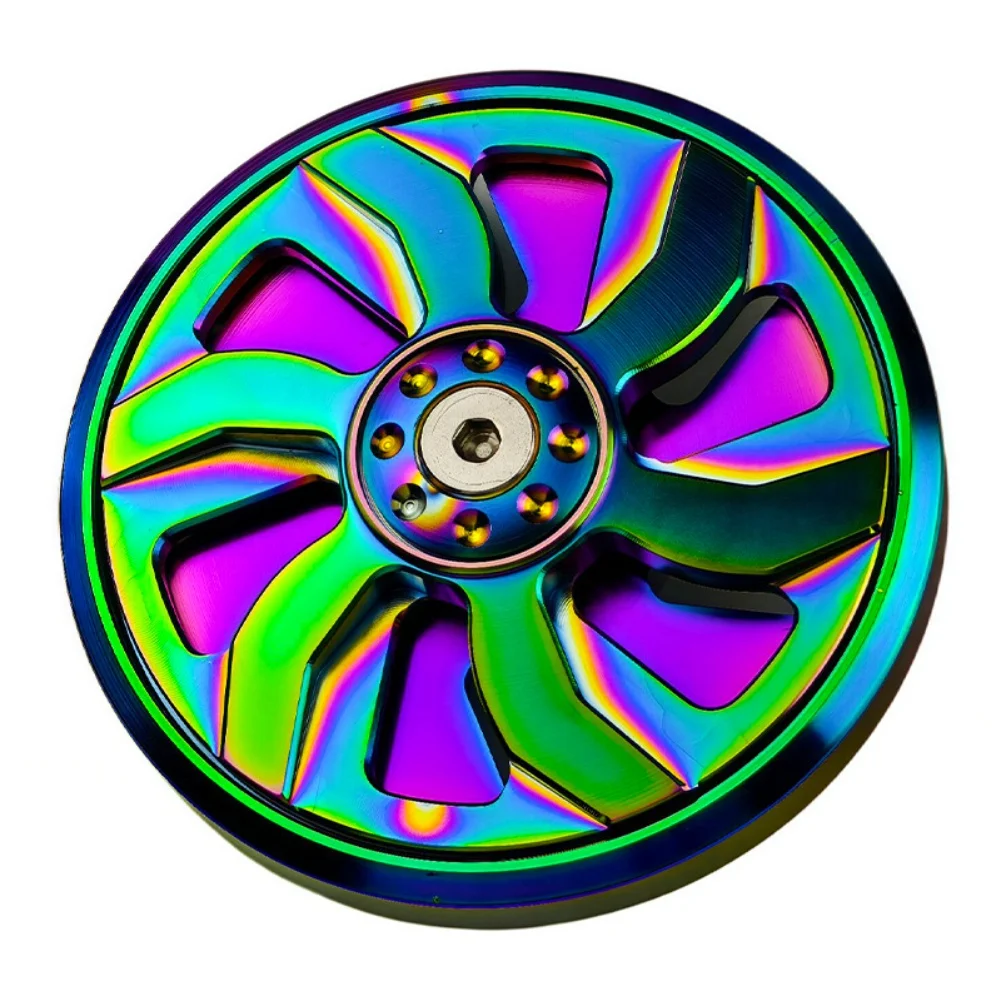 ملحقات غطاء مروحة تبريد محرك الدراجة النارية، غطاء مروحة تبريد دوار ملون، سبائك الألومنيوم