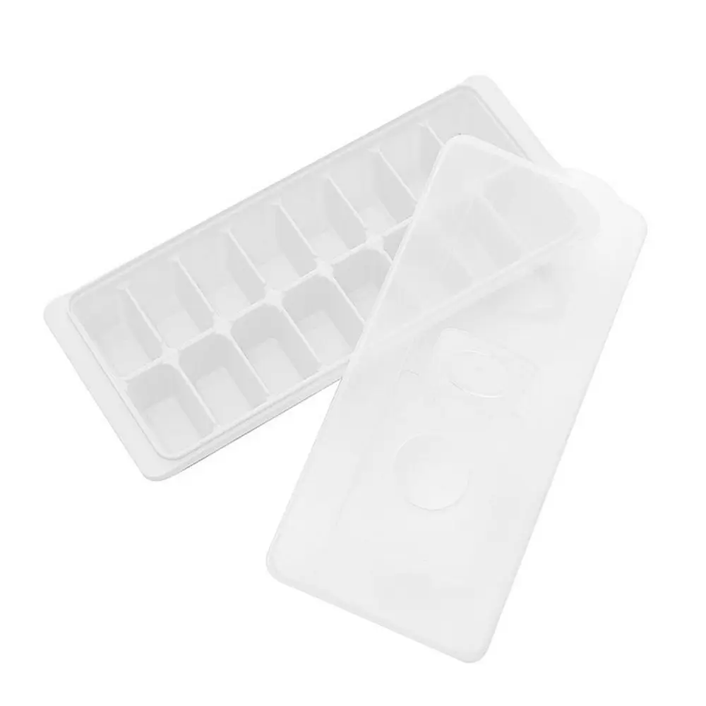 16 Lattice Plastic Reusable Ice Cube Tray Easy Refill Stackable Ice Lattice Ice Cube Tray With Lid Assorted