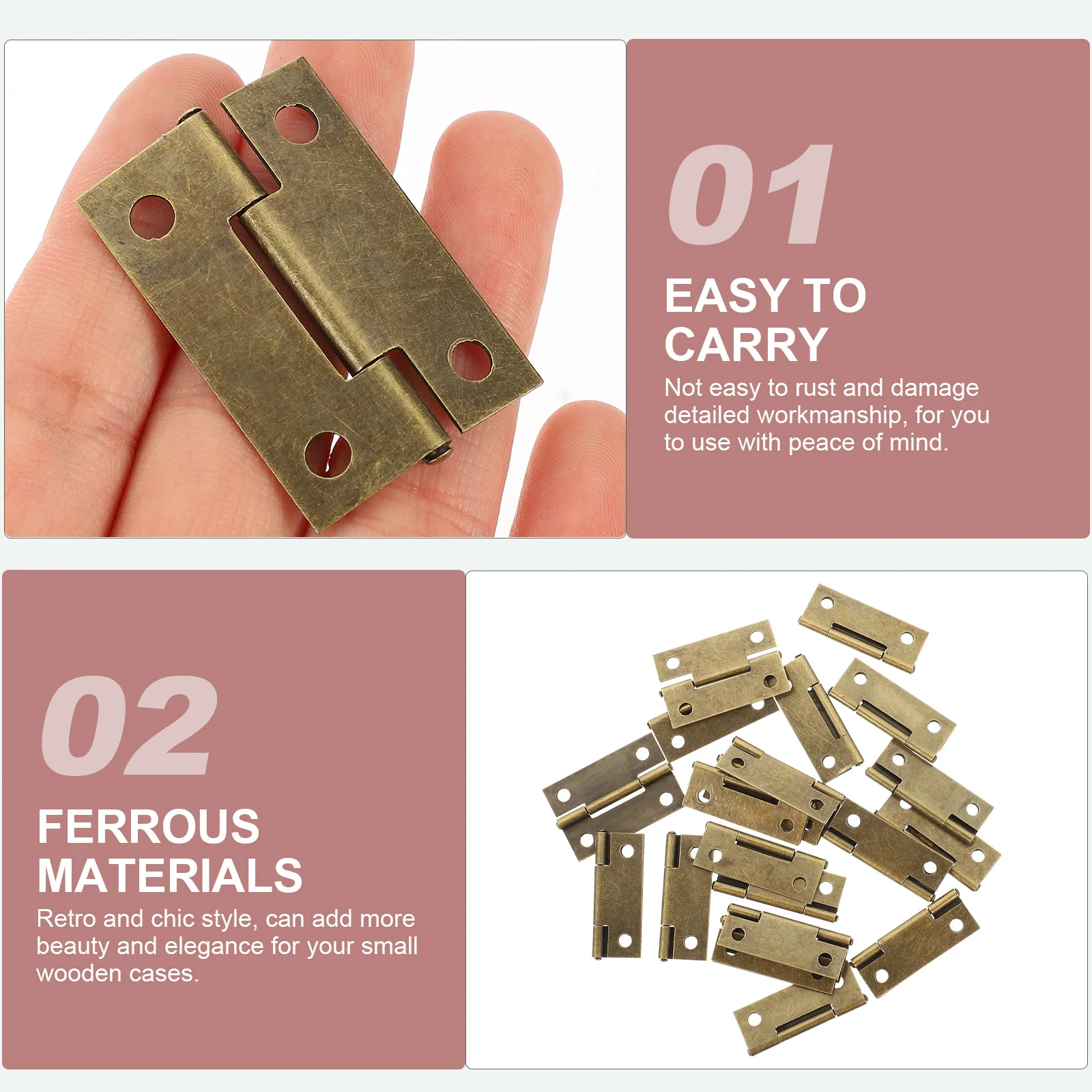 

1 комплект, 1 мини-набор для деревянной шкатулки для драгоценностей, ретро-железная фурнитура, маленькие петли для поделок, ящик шкафа, петли для деревянного корпуса, фурнитура