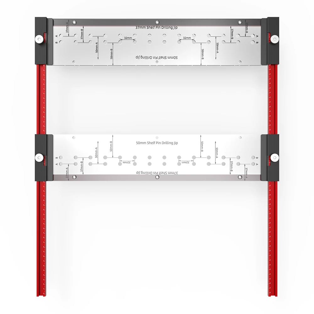 ENJOYWOOD Adjustable Shelf Hole Clamp XY-DK-010 Precision Cabinet Pin Drilling Tool 23-3/5 Inch x 20-7/8 Inch Hole Jig System