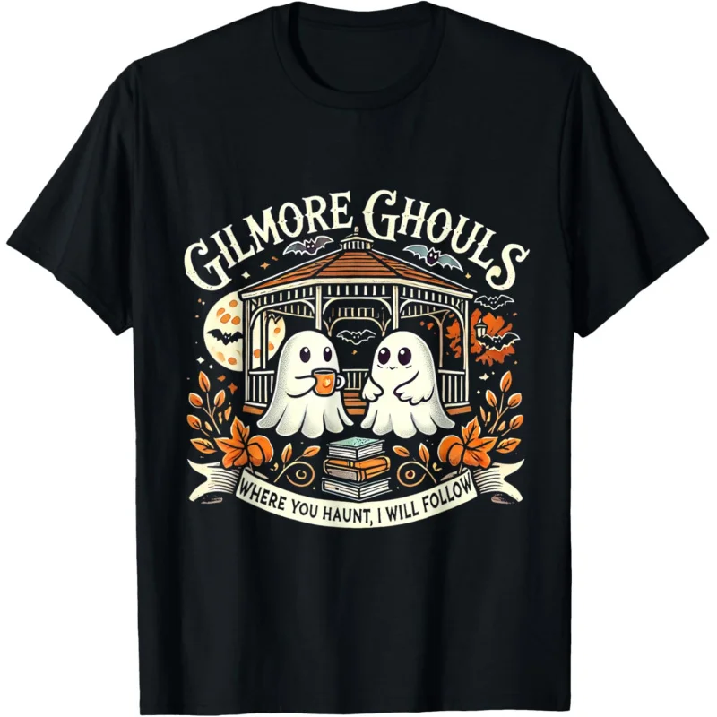 

Retro Halloween Gilmore Ghouls Where You Haunt I Will Follow T-Shirt Unisex