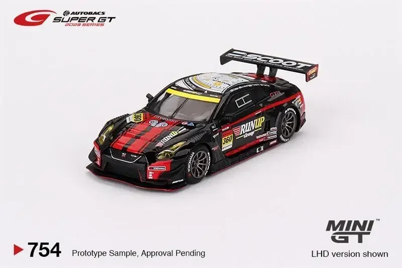 Blister Package MINI GT 1/64 NISMO GTR GT3 #360 RUNUP RIVAUX Racing 754 Simulation Alloy Model Cars