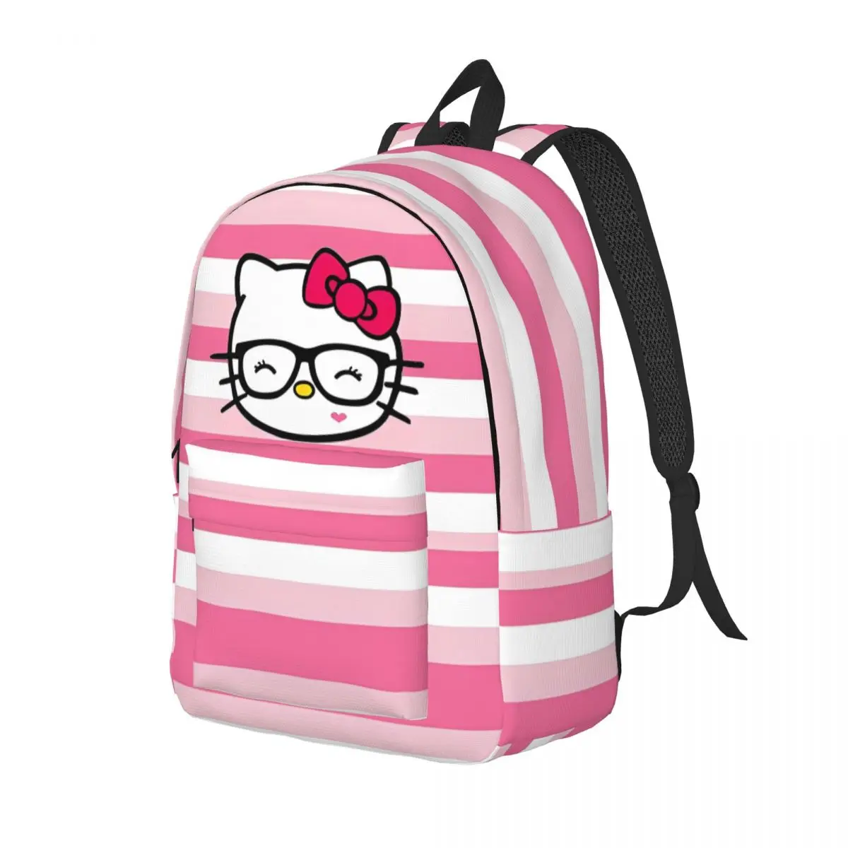 Hello Kitty Happily Backpack for Preschool Kindergarten School Student Bookbag Boy Girl Kids Canvas Daypack Hiking