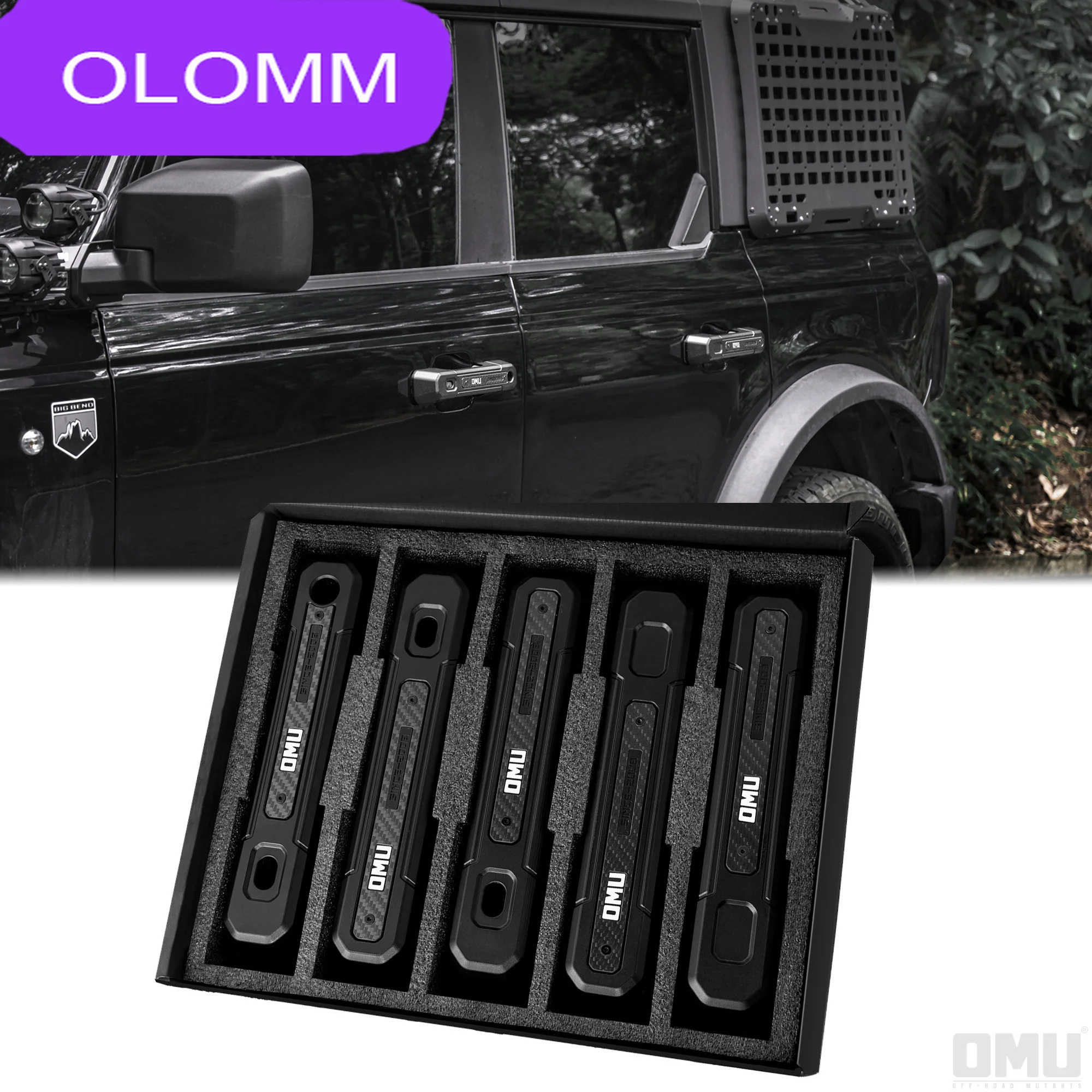OMU 4x4 Aluminum Door & Tailgate Handle Protective Covers For Ford Bronco Bronco Raptor 2021-2025 Exterior Accessories