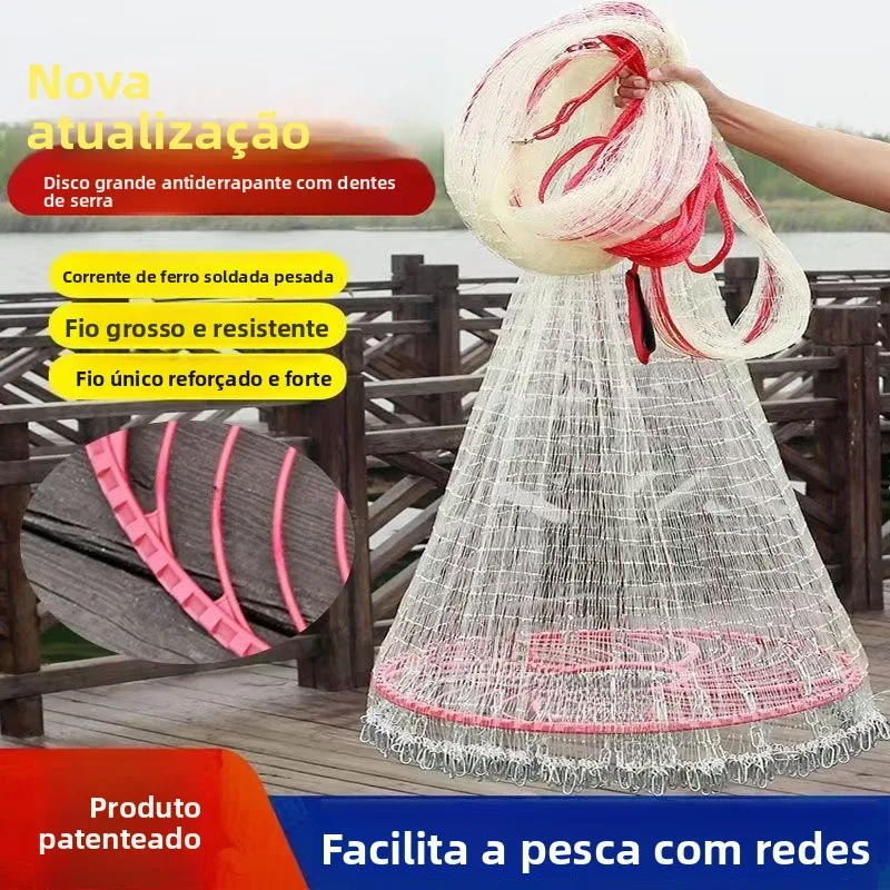 new-gear-driven-disk-shaped-casting-net-thicker-and-heavier-fishing-net-outdoor-camping-travel-gear-without-brand