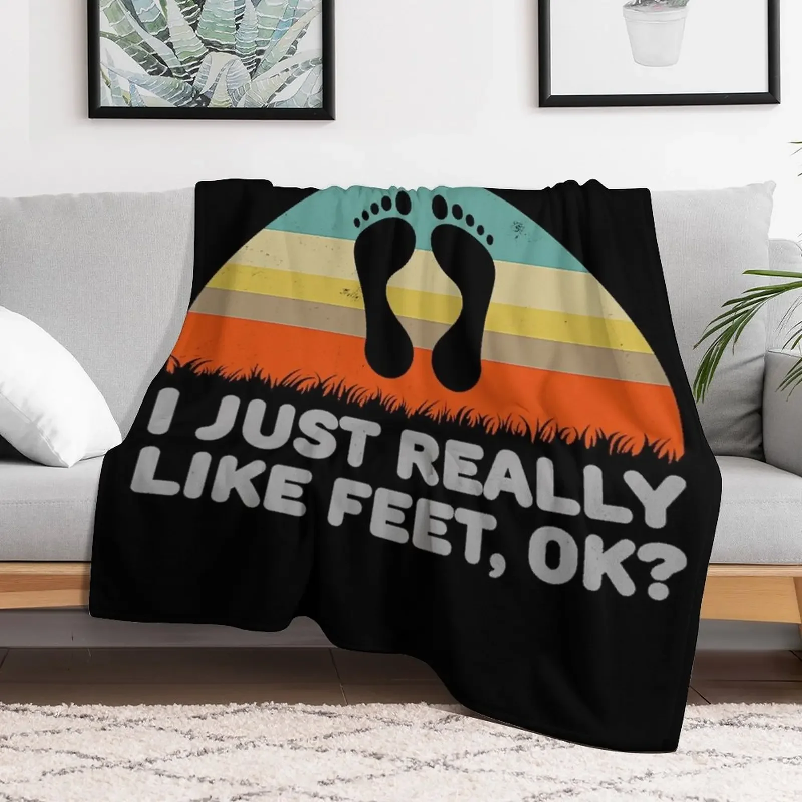 Funny I Just Really Like Feet OK For Foot Fetish Throw Blanket Beautifuls Plaid Large Blankets