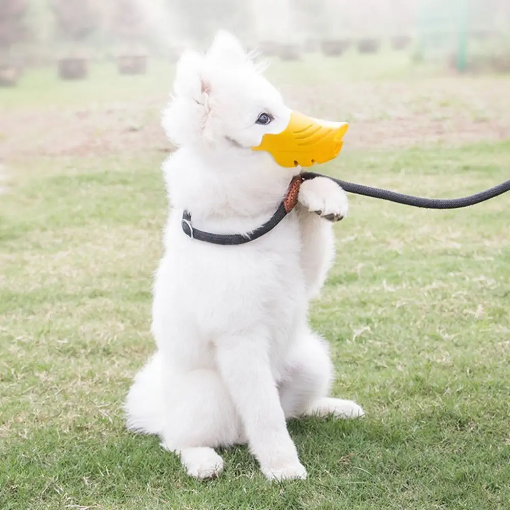 Cute Anti Bite Dogs Muzzles Silicone Soft Dog Mouth Mask Breathable Adjustable Dogs Mouth Cover Anti Stop Chewing