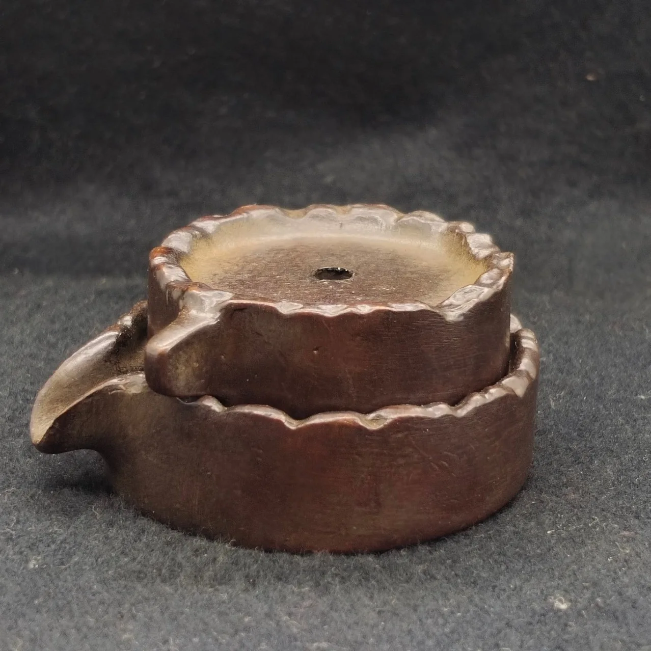 

Антикварная коллекционная медная подставка для благовоний с обратным потоком, фигурка для чайной церемонии, винтажный декор