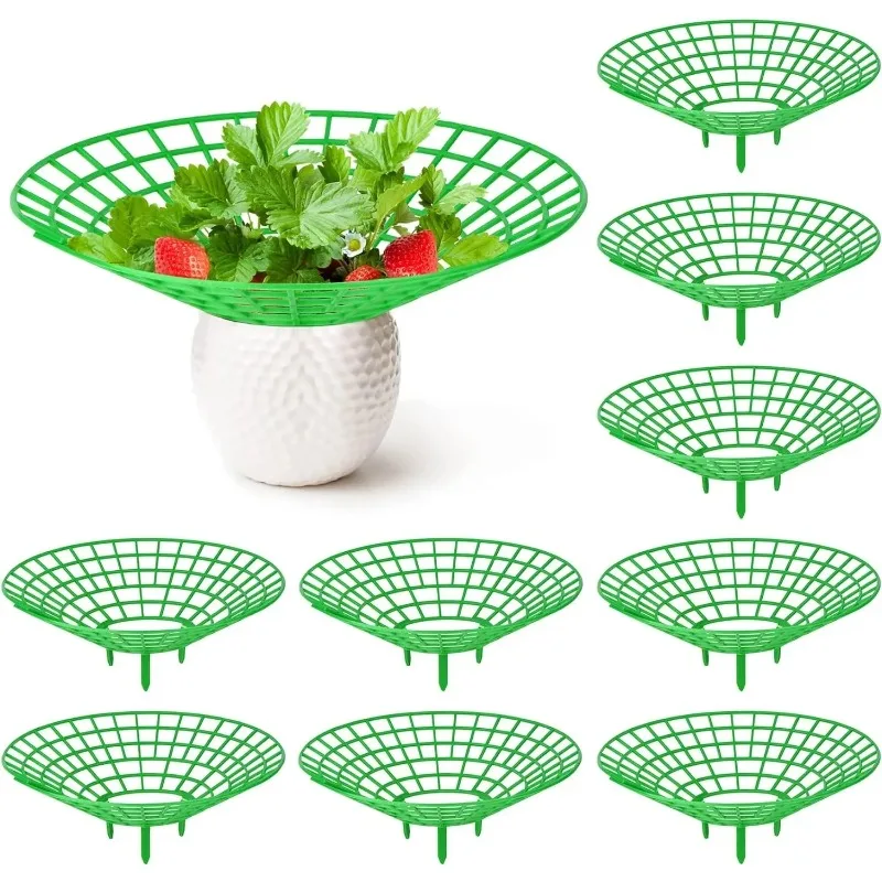 10pcs Anti rot green plant support Fruit support frame Strawberry plant scaffold Strawberry planting three-dimensional rack tray