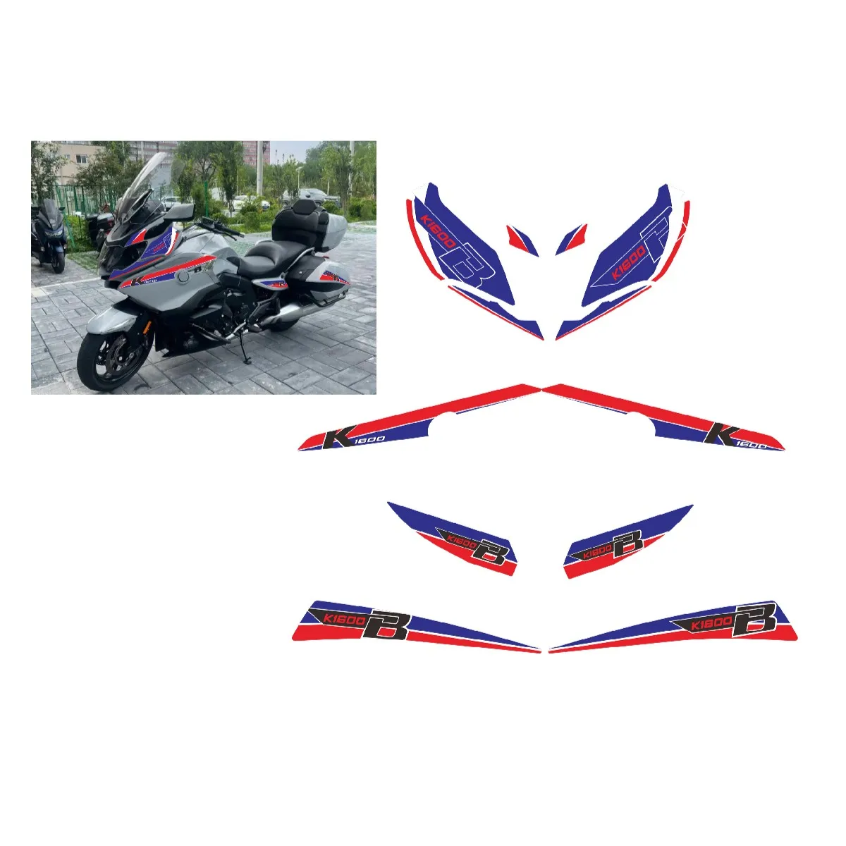 

Motorcycle Stickers For BMW K1600B K1600 B Tank Pad Protection Fairing Fender Emblem Logo Cases Panniers Luggage Trunk