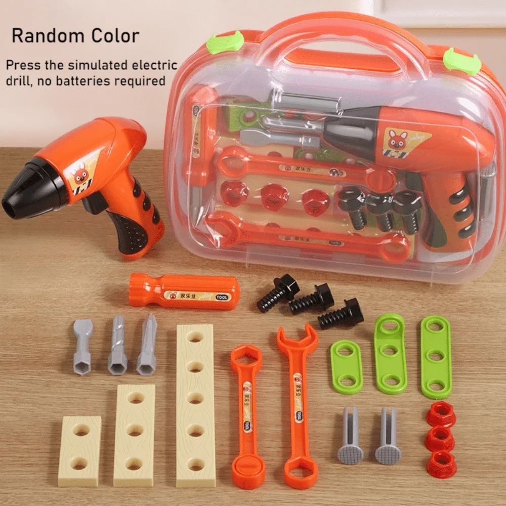 Caja de herramientas para niños, herramientas de reparación y desmontaje, destornillador, juguetes para juego de imitación, regalos de Navidad y Halloween