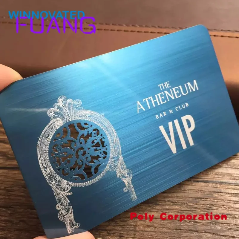 Custom  Membership Engraved Luxury Name Visiting Custom Metal Business Cards With Logo