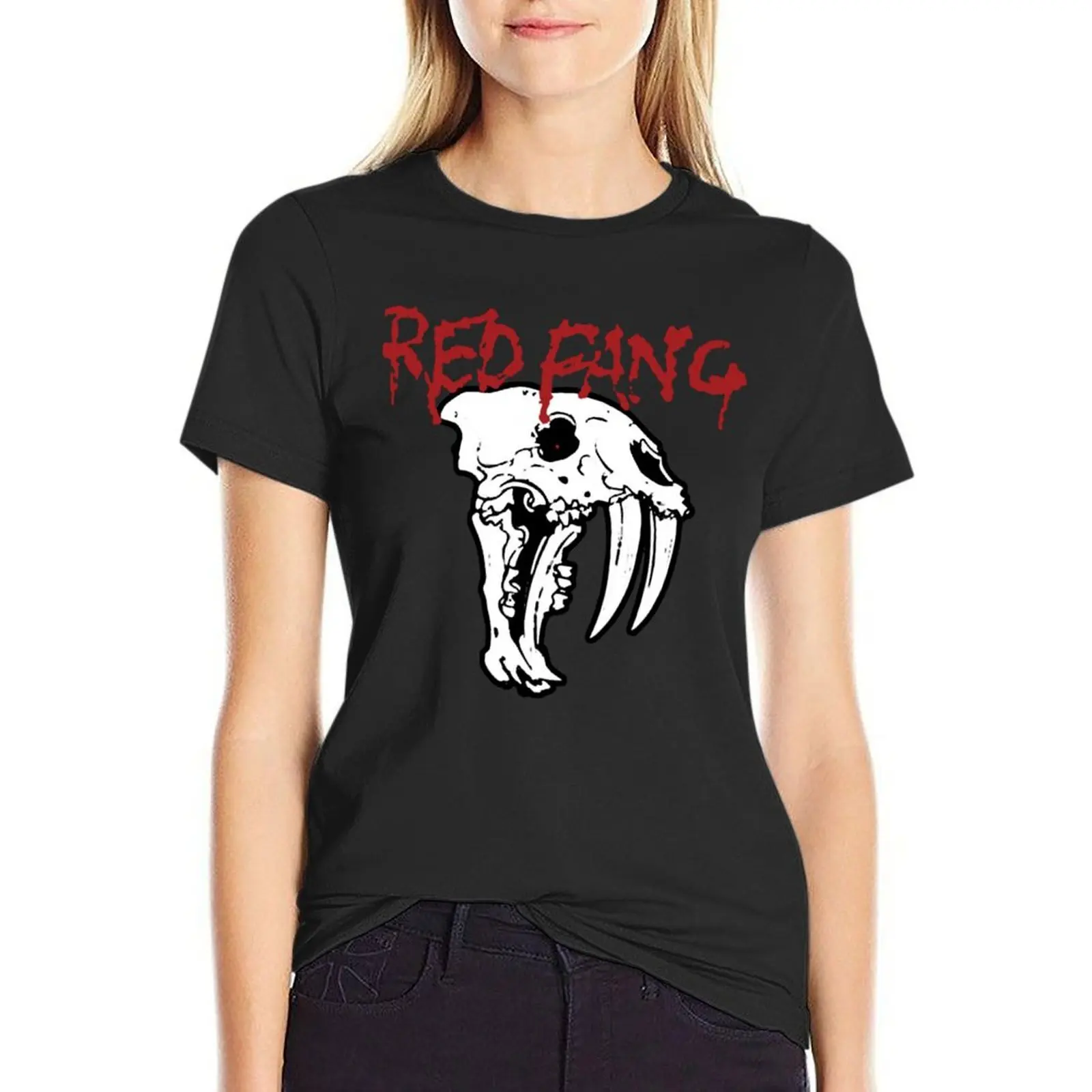 Red Fang Band T-Shirt blacks oversized white t-shirts for Women