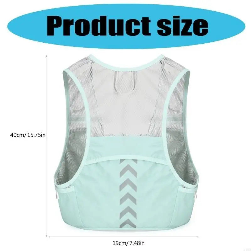 Adjustable Running Phone Holder Vest Reflective Water Bladder Pack Unisex Running Backpacks for Phone Card Key Towel 24BD