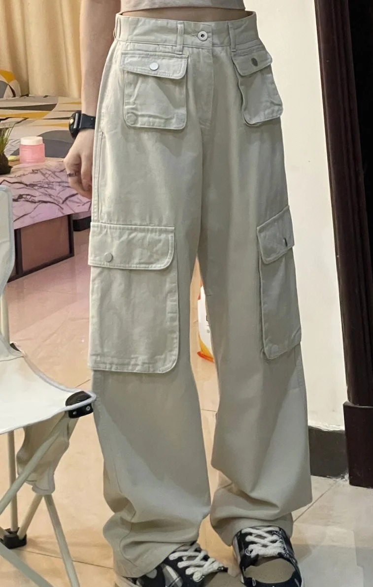 와이드 레그 팬츠 여성용 가을 고품질 영국 스타일 대학 출퇴근용 편안한 패치워크 체크 플란넬 자카드 부드러운 OL