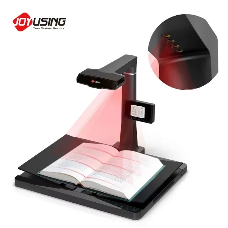 V-Shape Enterprise-Class Book Scanner, 22MP Document Scanner with Built-in  Preview Screen