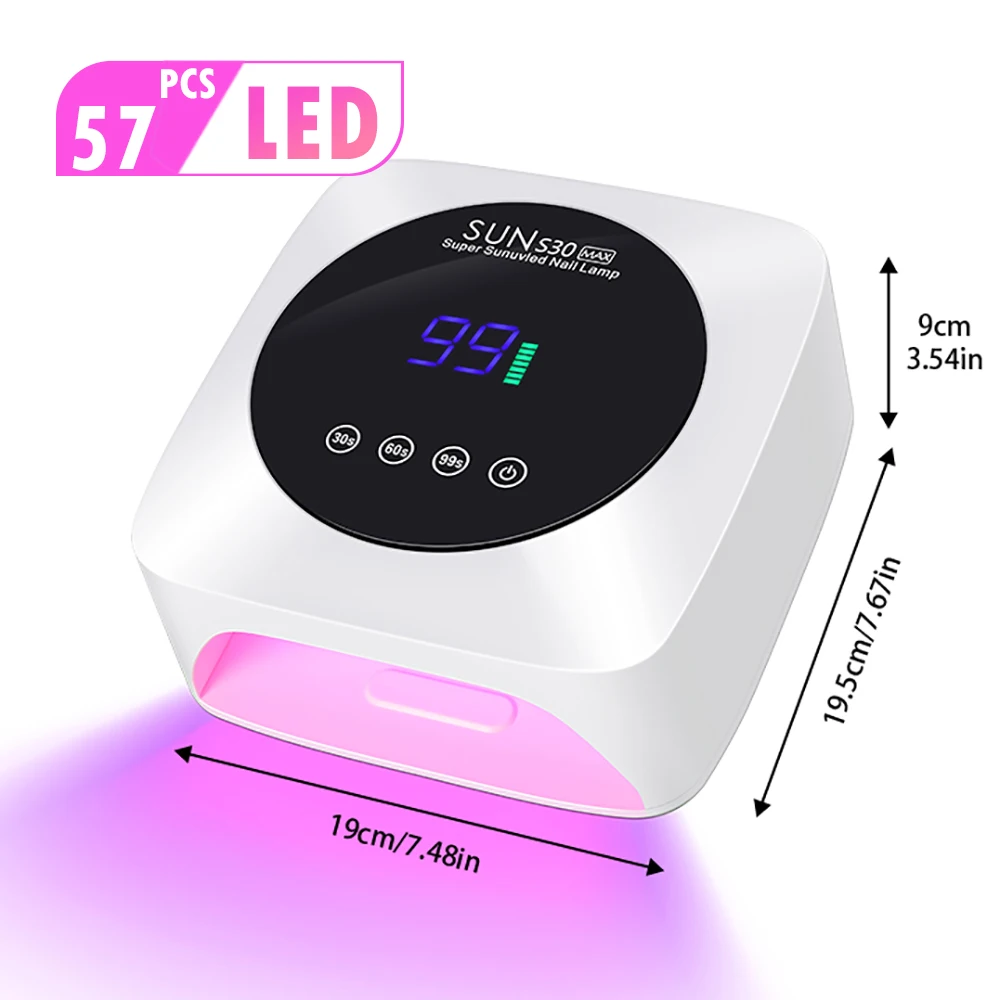 DianaBeauty UV LED Nail Lamp مجفف أظافر لاسلكي قابل لإعادة الشحن مع 3 إعدادات للمؤقت وشاشة LCD كبيرة للأشعة فوق البنفسجية للتقليم