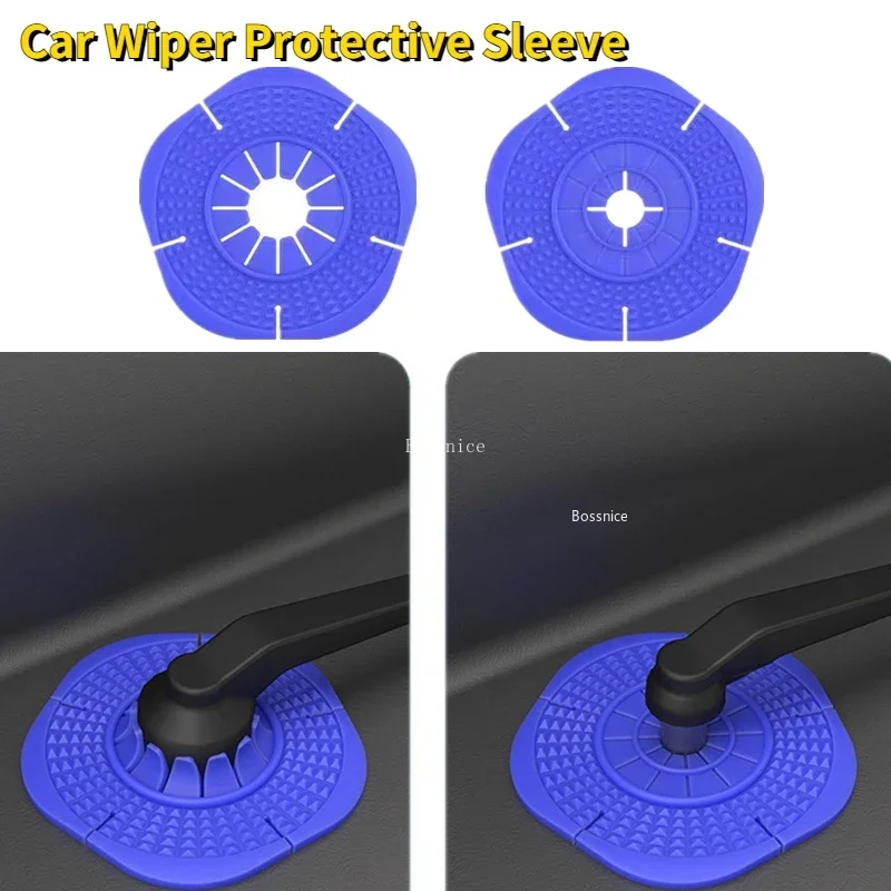 2Pcs Universal Car Wiper Protective Sleeve Antifreeze Protective Cover Windshield Wiper Hole Dustproof Cover