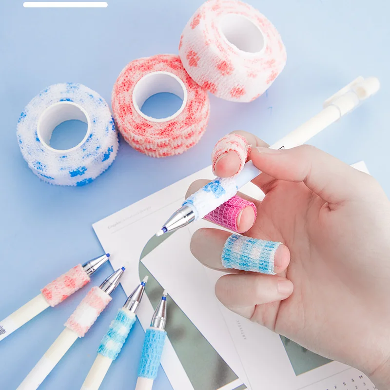 1ม้วน2.5*450ซม.ยืดหยุ่นเทปกีฬาผ้าพันแผลนิ้วมือ Kawaii Band Aid First Aid Kit medical