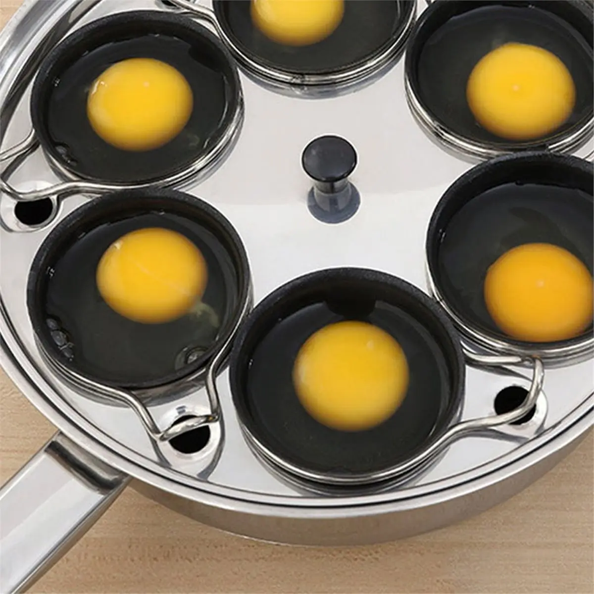 

Сковорода-пароварка для яиц из нержавеющей стали, универсальная для индукционных плит, для приготовления яиц на пару и жарки, для завтрака