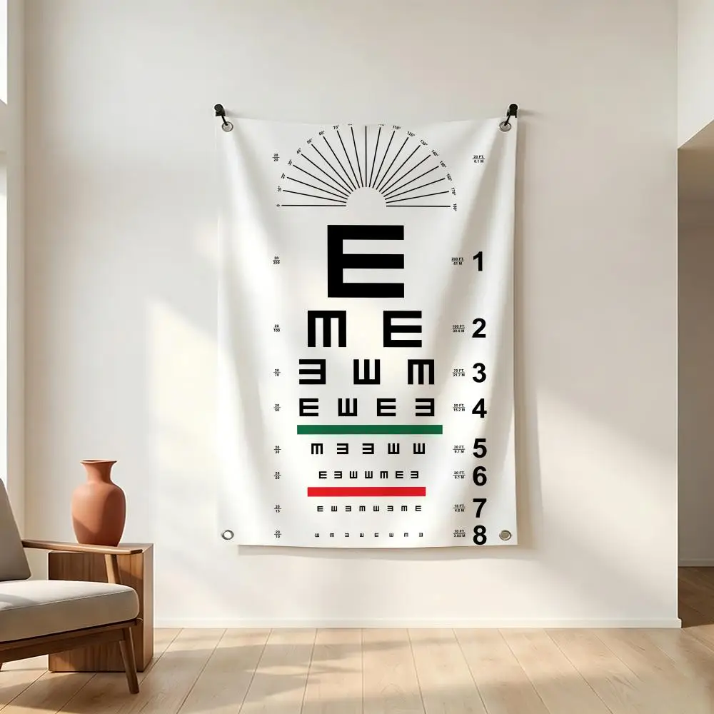 Art S-Snellen C-Chart Flags Home Flag, 4 Grommets, Waterproof Anti-Wrinkle, Durable, Easy Install, Yard Art Decor