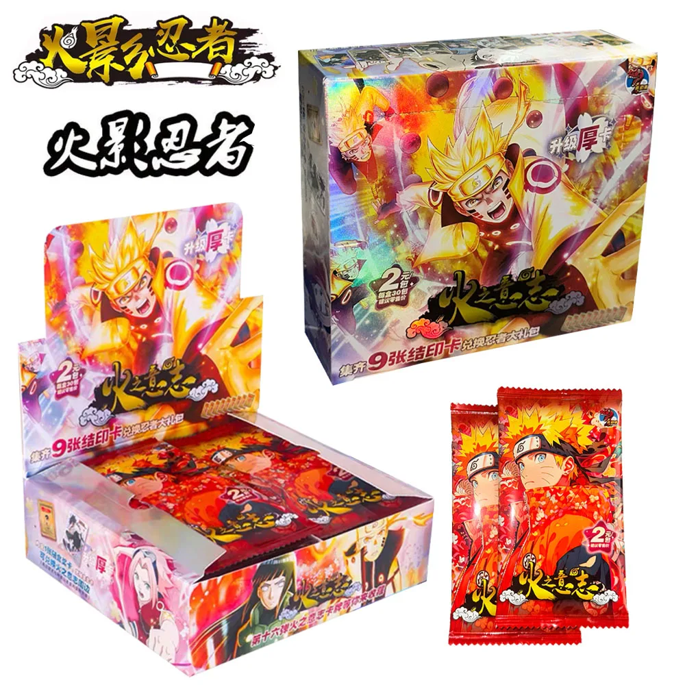 Wholesales 4 Box Naruto Collectible Cards Original Anime Figure Rare Collection Cards SSP CP Flash Card Children\'s Toy Gifts