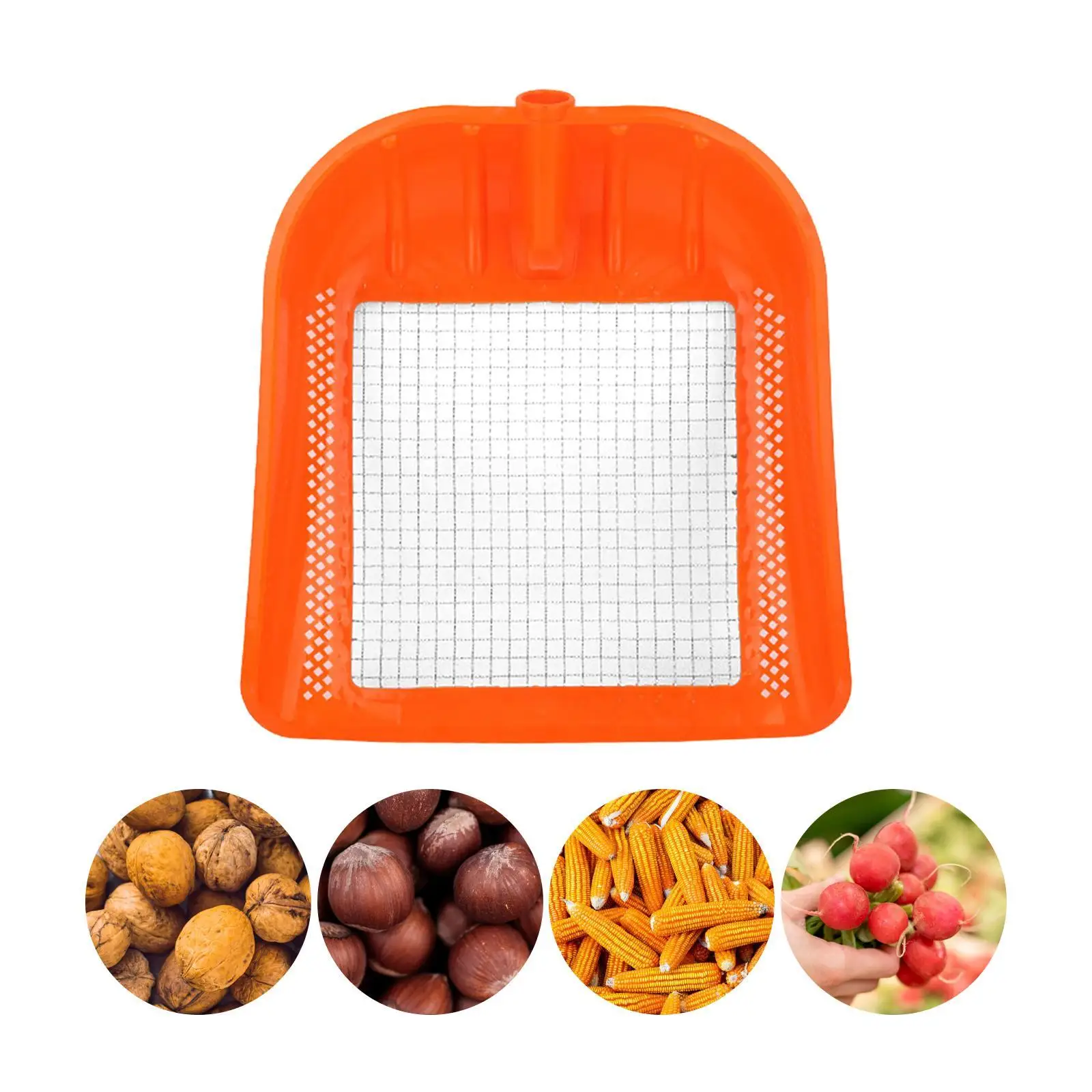 

Filter Screen Soil Shovels Gardening Sieve Sturdy Multipurpose Garden Hand Tool Leaking Soil Sieve for Walnut