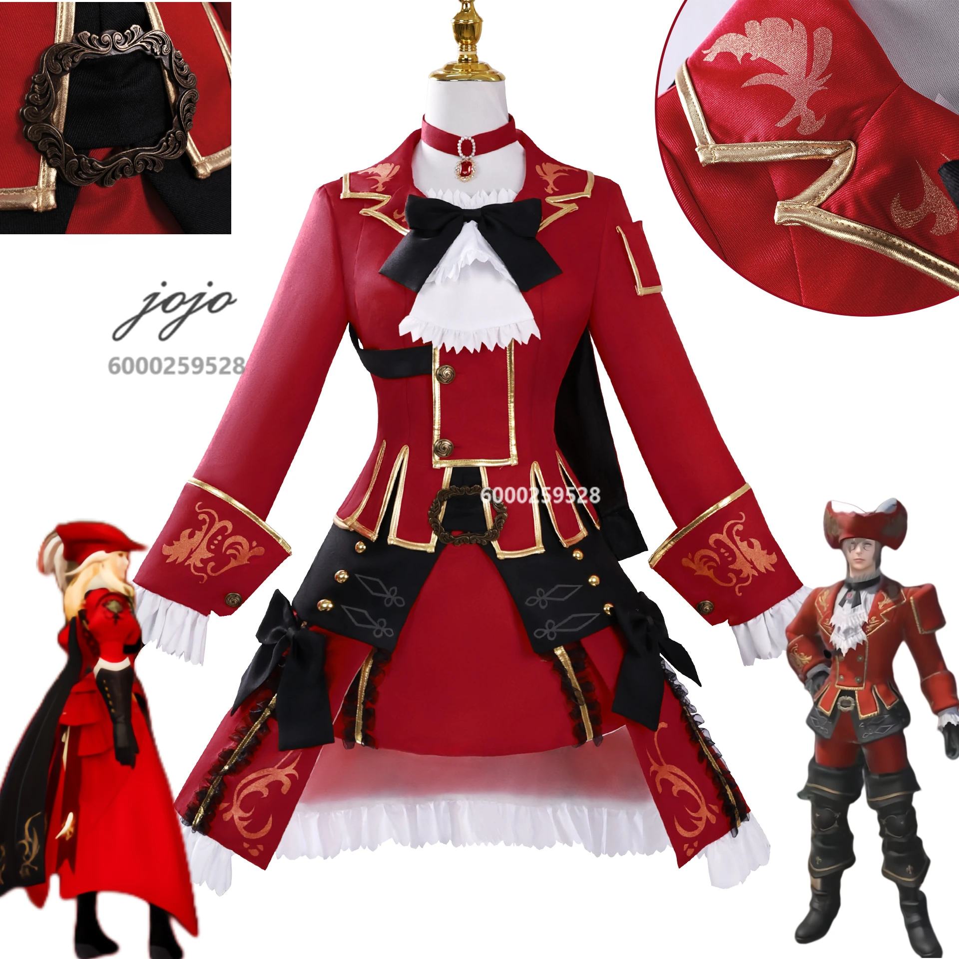 

Game Final Fantasy XIV FF14 RDM Red Mage Cosplay Costume School Uniform anime clothes dress for women Halloween Role Play Outfit