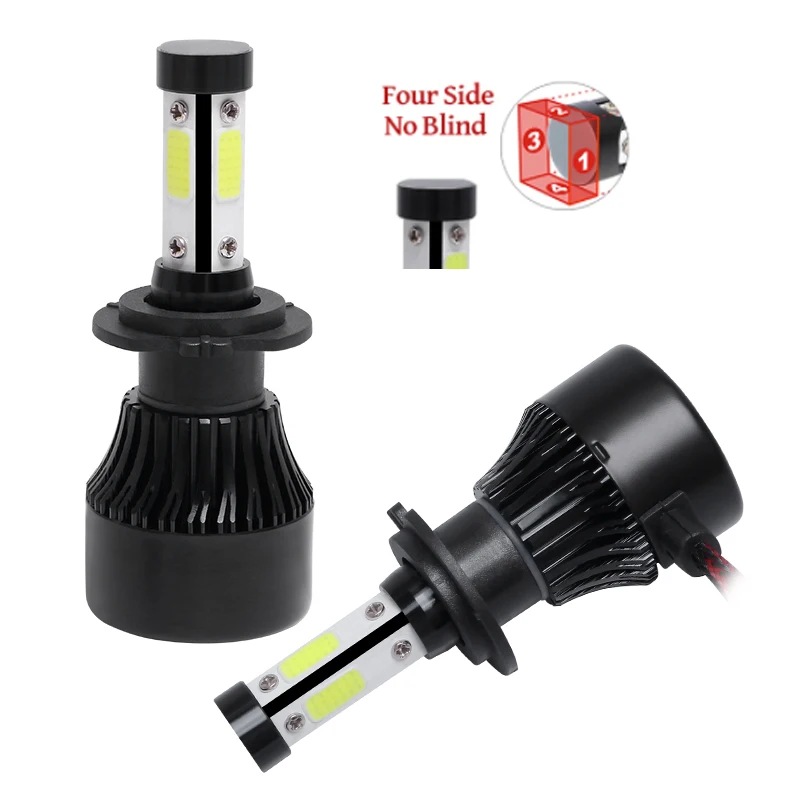 

New LED H7 Headlights 4COB H1 H3 H11 9012 9005 9006 Mini Fog Lights Auto Headlamps Lamps Universal For Cars Bulbs White