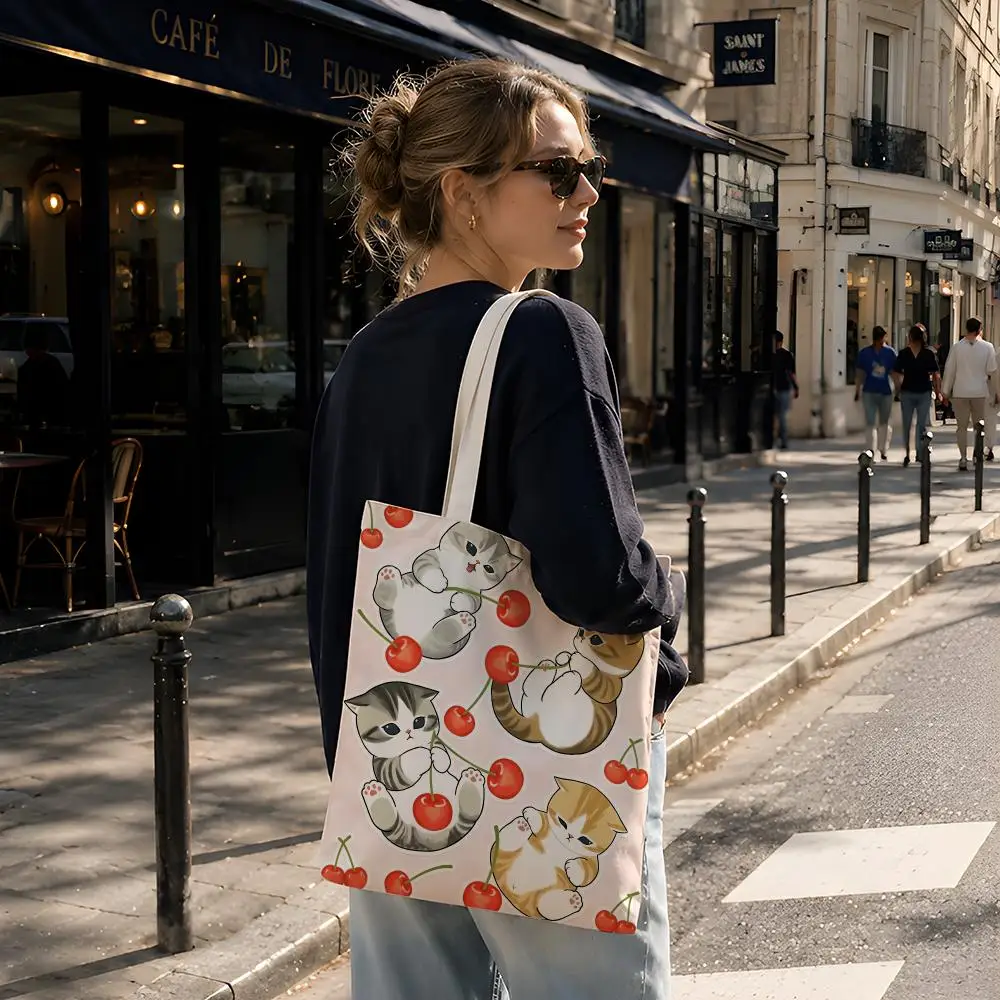 Artist Street Doodle M-Mr Doodle Art Storage Bags Reusable Canvas Tote Suitable for School Class Commuting Shopping as Gifts