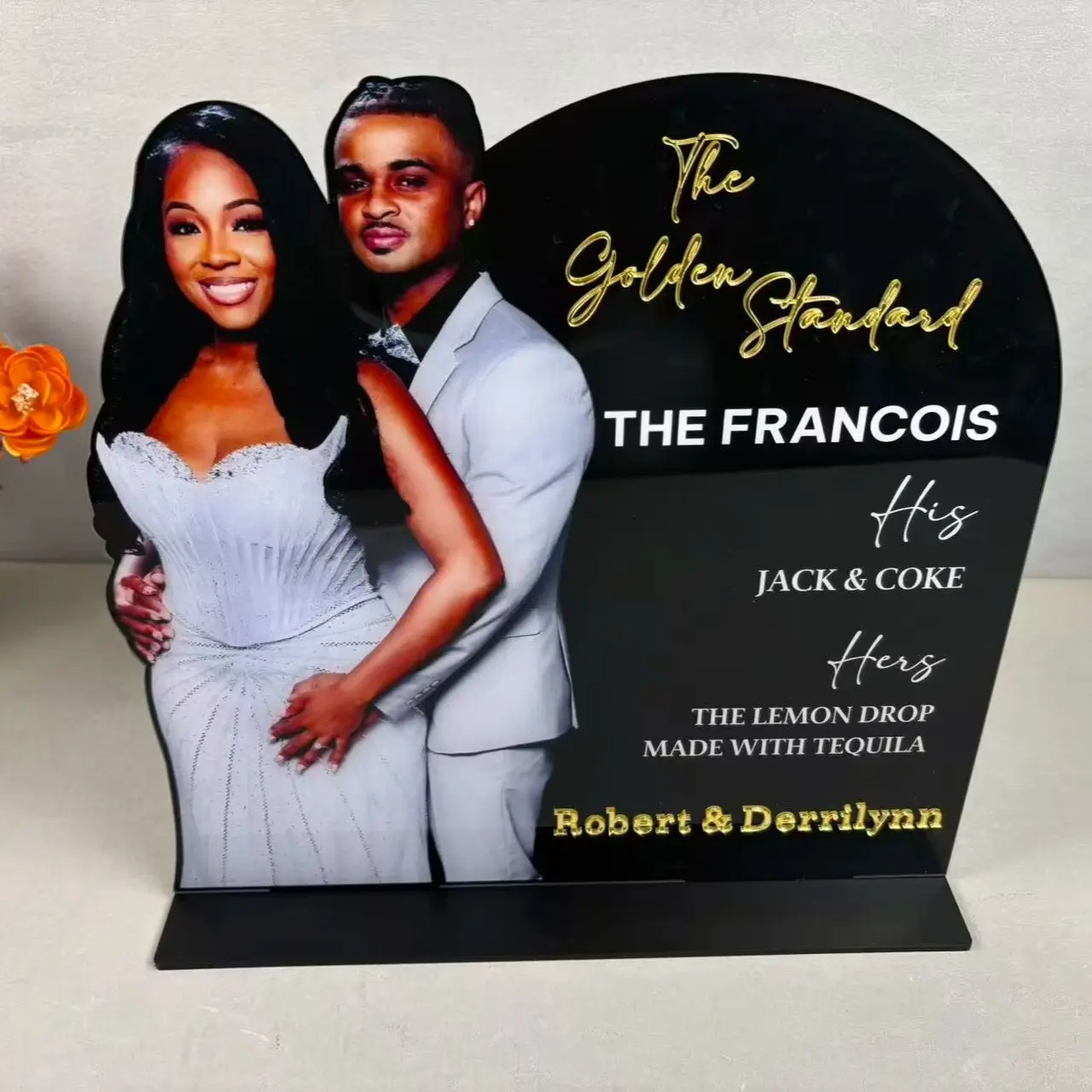 Custom Photo Acrylic Bar Menu Sign: Custom Photo Acrylic Bar Menu Wedding Signature, Cocktails Wedding Arch Bar Sign