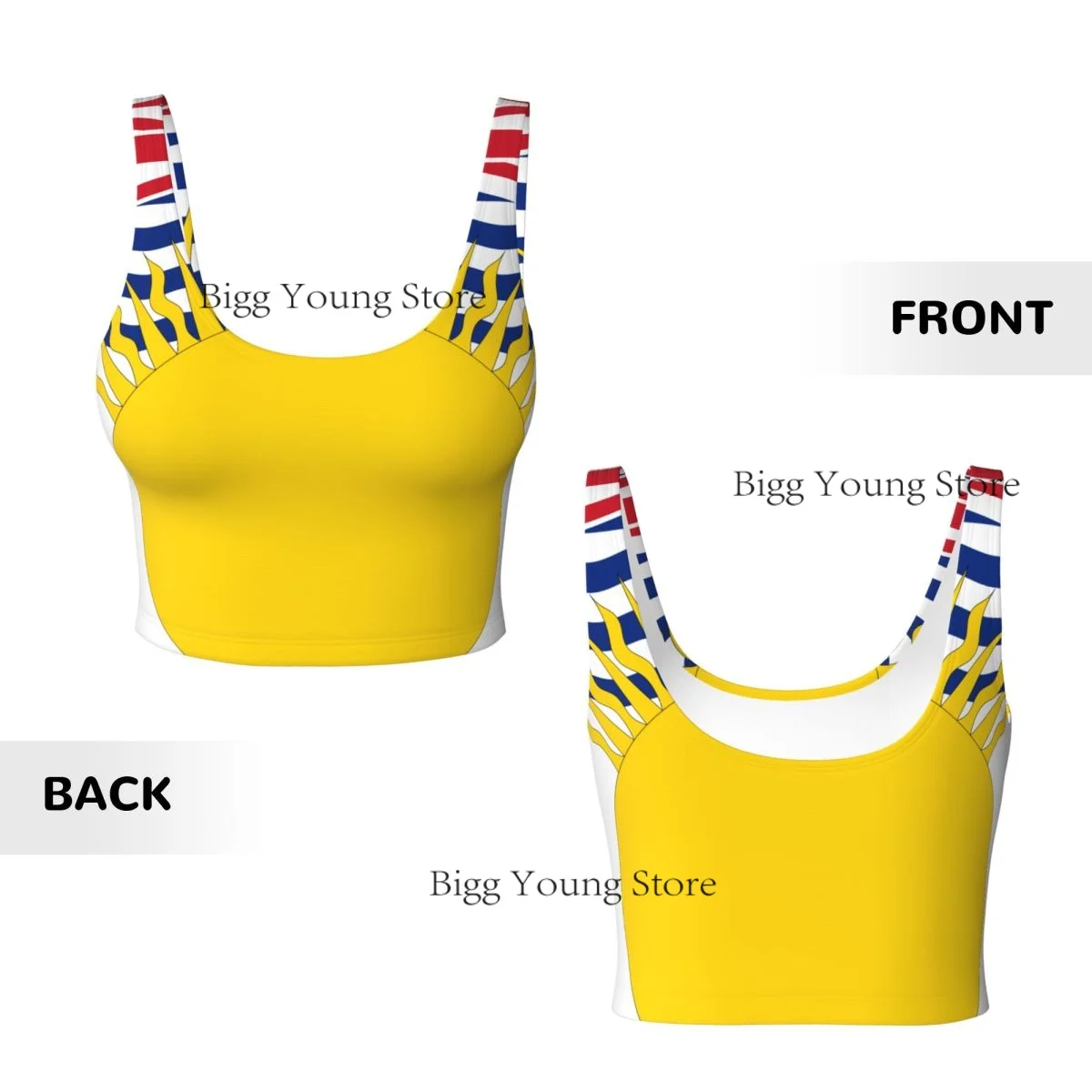 Sports Bra Women Running Yoga Clothes Vest Flag Of British Columbia Canada Gathering Fitness Vest