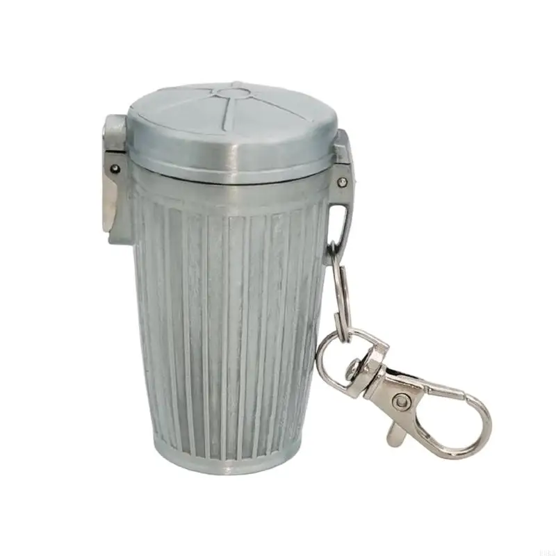   Travel Friendly Ashtray with WindProof Lid Easy Hanging Hook Portable Ashtray Ashes Container Bin For Hiking Commuting
