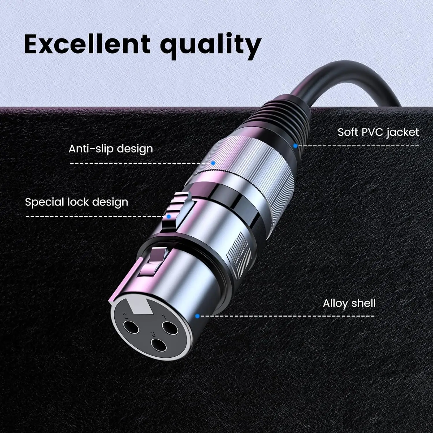 Audio Mic XLR Male to XLR Female Colorful Speaker Patch Snake Cord 3 Pin XLR Microphone Cable for Amplifier Microphone DMX Mixer