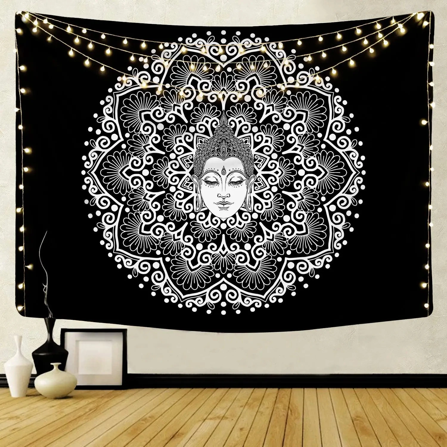 VIKAMA Moon Phase Mandala Tapestry Wall Hanging, 6 Assorted Designs, Wall Art Decor for Bedroom Living Room