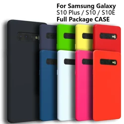 For Samsung Galaxy S10 Plus S10e S10 Case Silky Silicone Cover High Quality Soft-Touch Back Protective For Galaxy S10+ S10Plus
